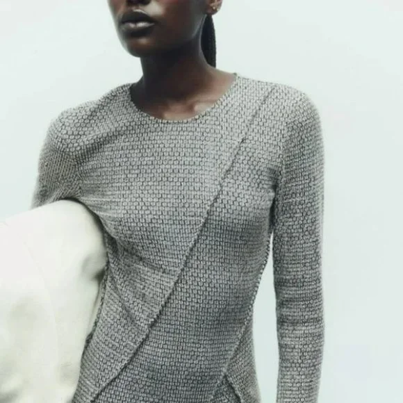 ZARA PRONOUNCED SEAM MIDI DRESS